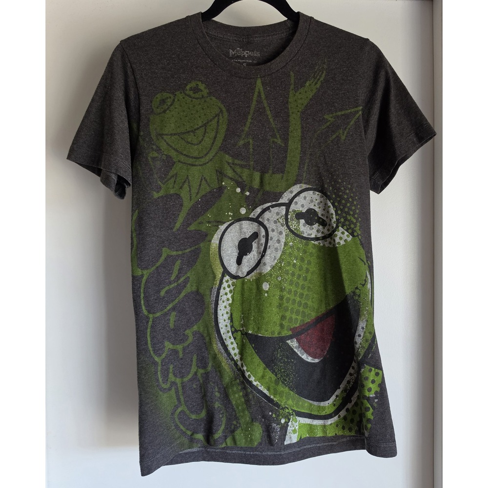 The Muppets T-Shirt Size S Charcoal Grey Graphic Print Crew Neck Casual Tee
